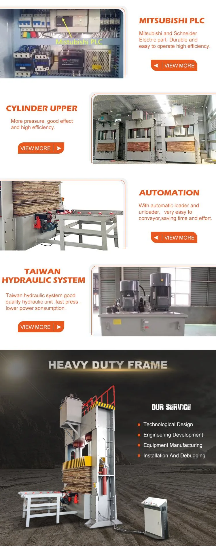 Woodworking Hydraulic Cold Press 500t Machine for Plywood Doors