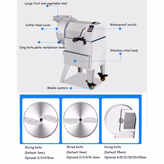 Kitchen Fruit Vegetable Dicer Slicer Shreeder Cutting Machine
